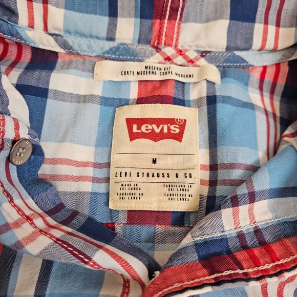 Levi's Modern Fit Hooded Button Up Long Sleeve Shirt Size M - Picture 6 of 11